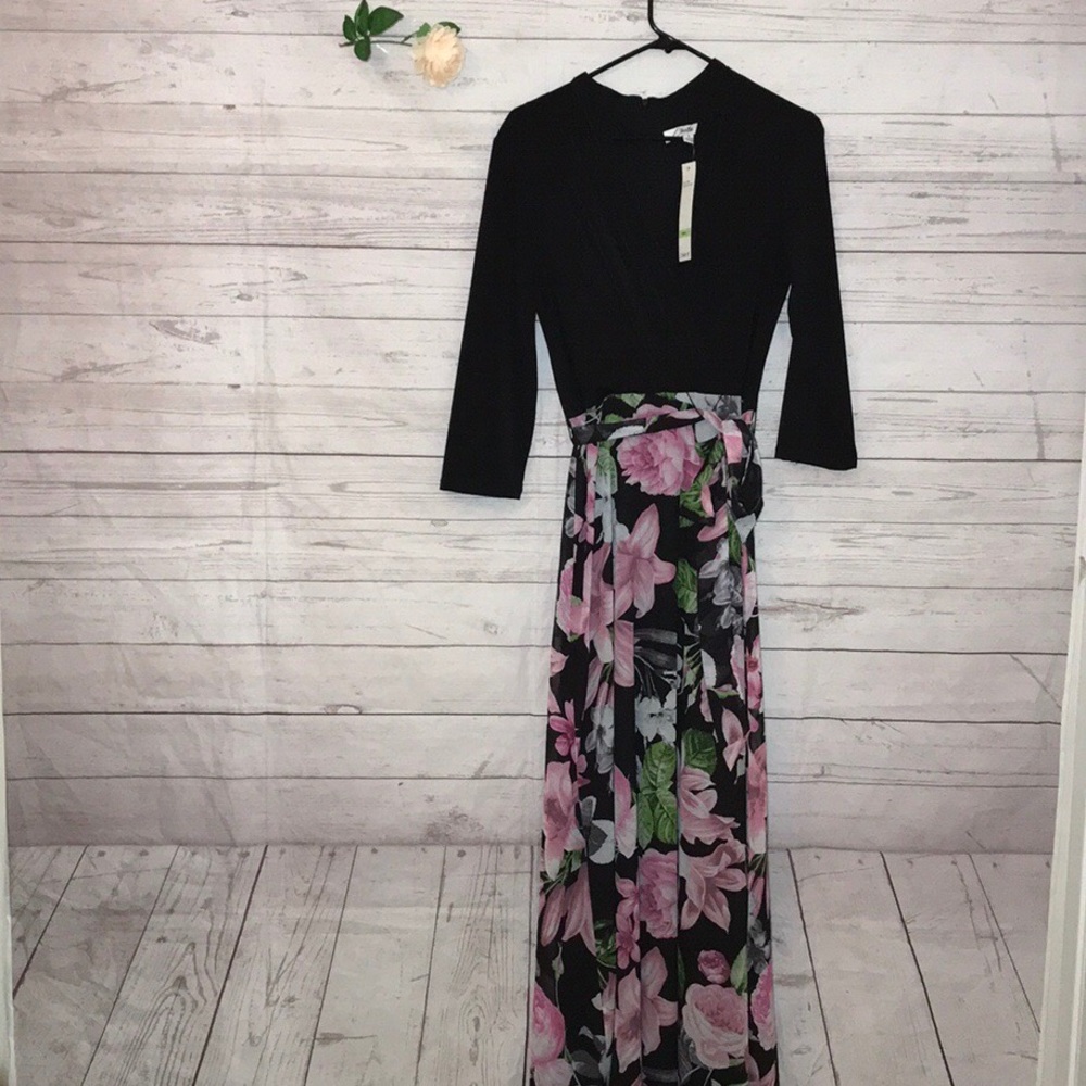 Chetta B floral MAXI dress NWT